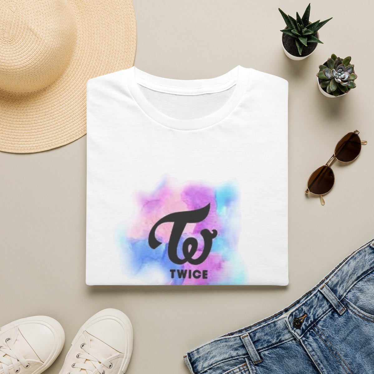 TWICE Logo Watercolor Tee | T-Shirt | TWICE Kpop - TWICE official T-Shirts merch