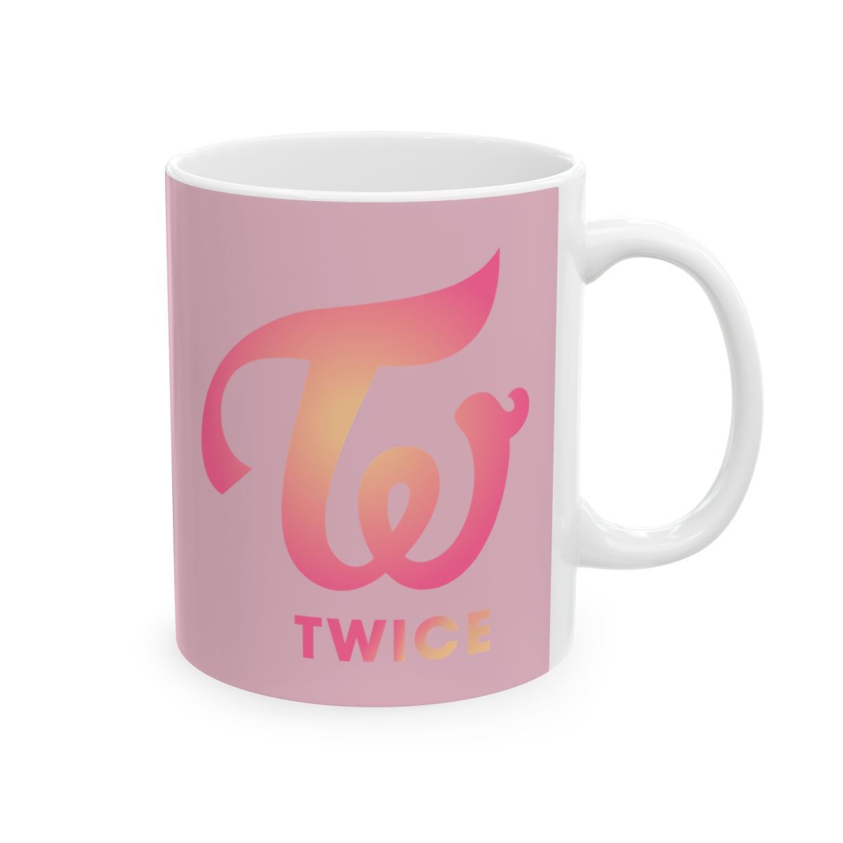 Pink Flamingo Illustration Mug | Ceramic Coffee Cup | TWICE Kpop