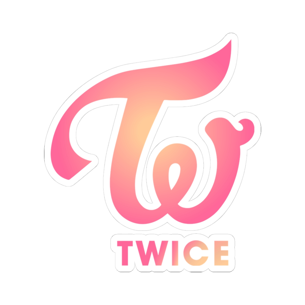 Gradient TW Logo Sticker kiss-cut vinyl | Twice fan decal | TWICE Kpop