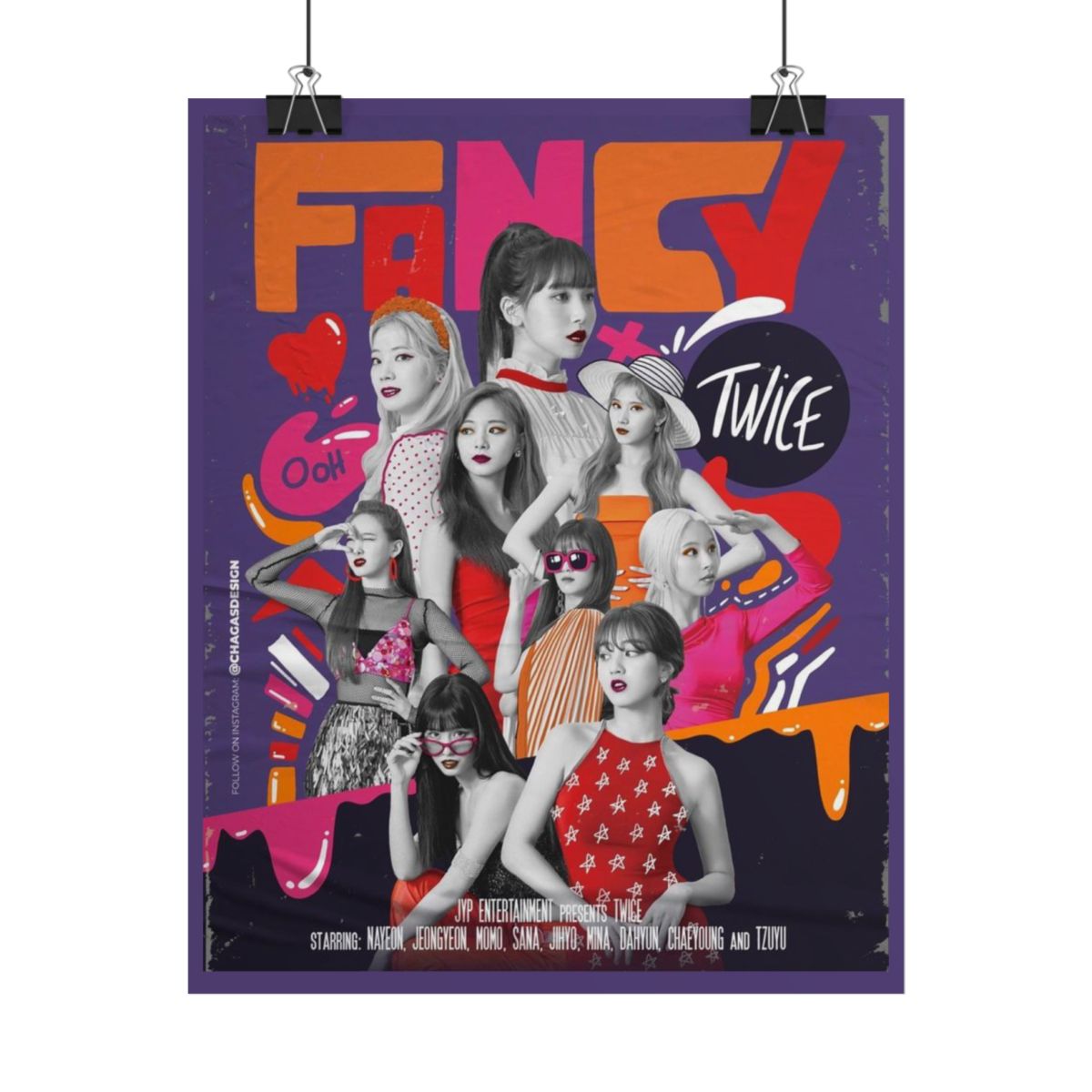 TWICE Fancy collage poster Rolled Posters | K-pop girl group wall art | TWICE Kpop — official TWICE Posters & Wall Art