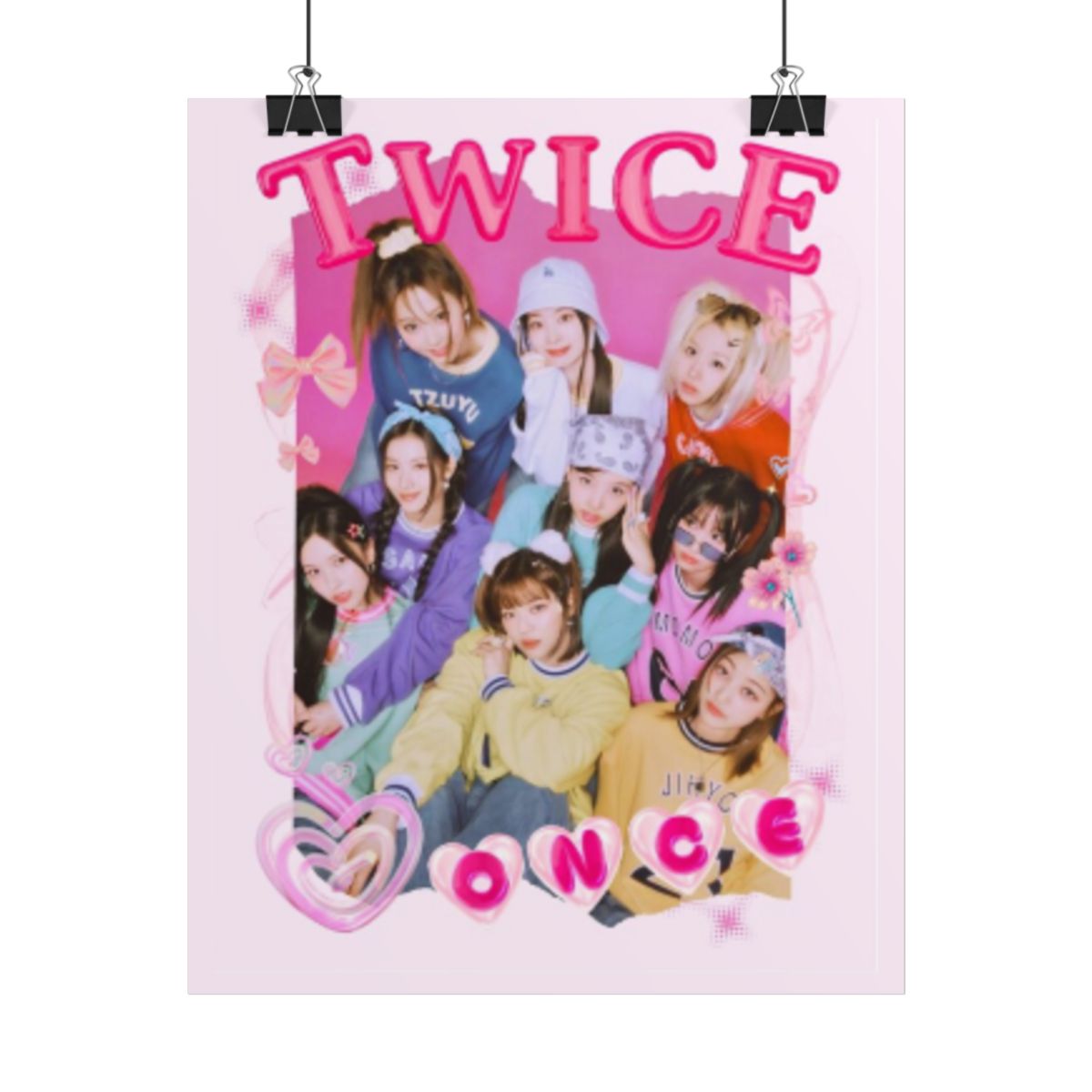K-Pop Girl Group Poster Rolled Posters | Pink TWICE ONCE Fan Art Wall Decor | TWICE Kpop