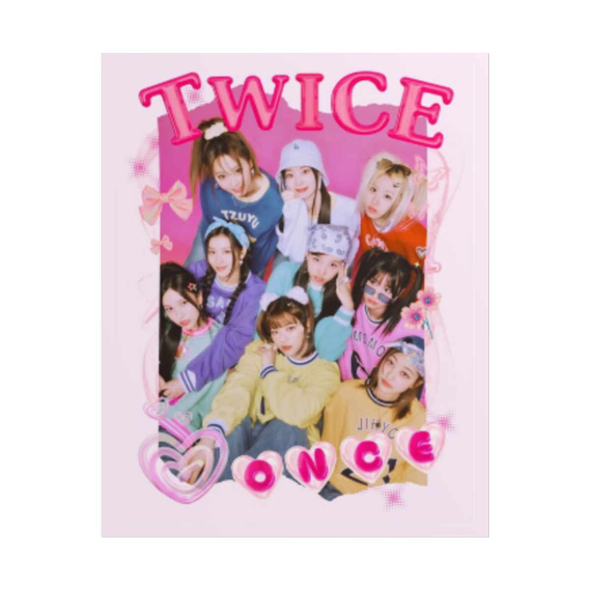 K-Pop Girl Group Poster Rolled Posters | Pink TWICE ONCE Fan Art Wall Decor | TWICE Kpop - alternate angle 2, merchandise